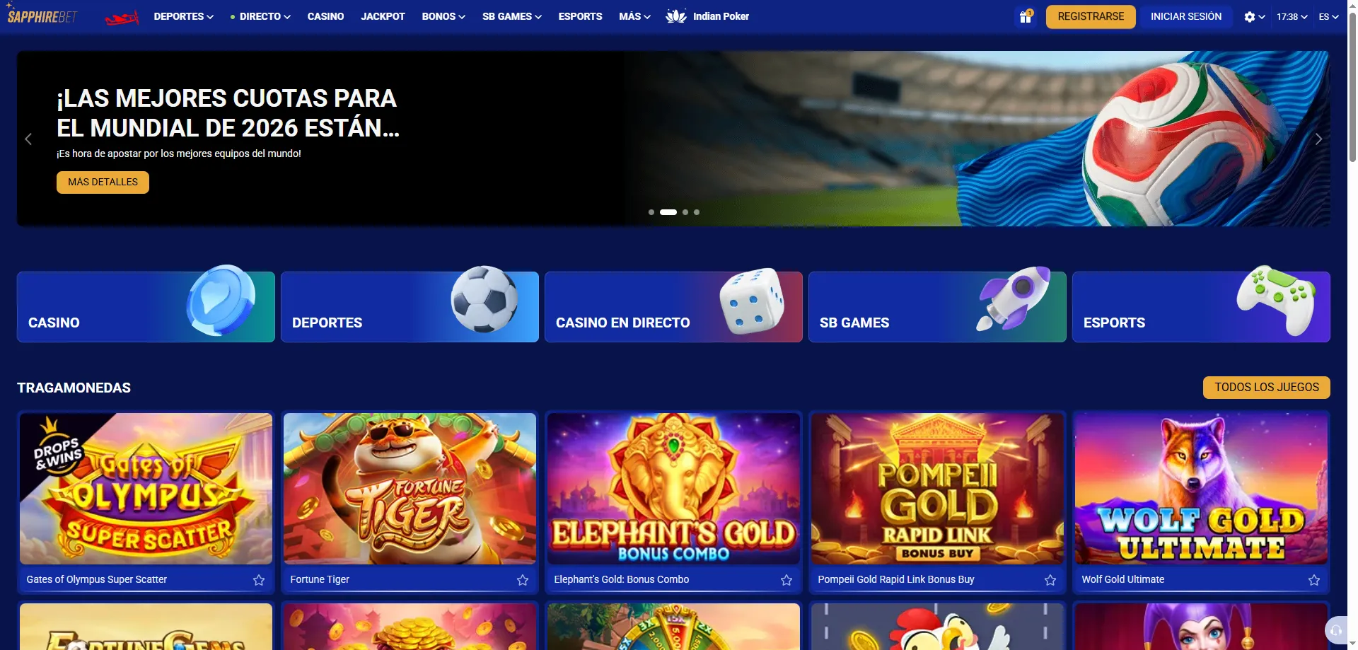 SapphireBet Casino sitio oficial para jugadores en Perú
